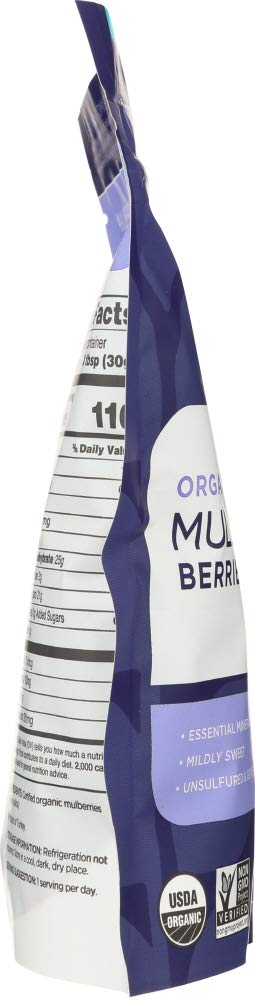 Organic Sun-Dried White Mulberries 8 oz Pack of 6 X321