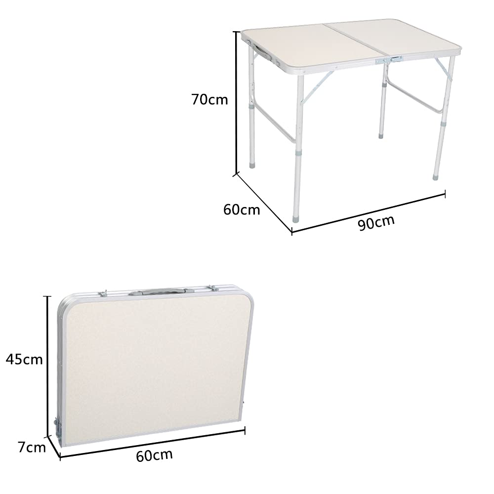 3ft Lightweight Aluminum Folding Picnic Camping Table with Carry Handle X5187