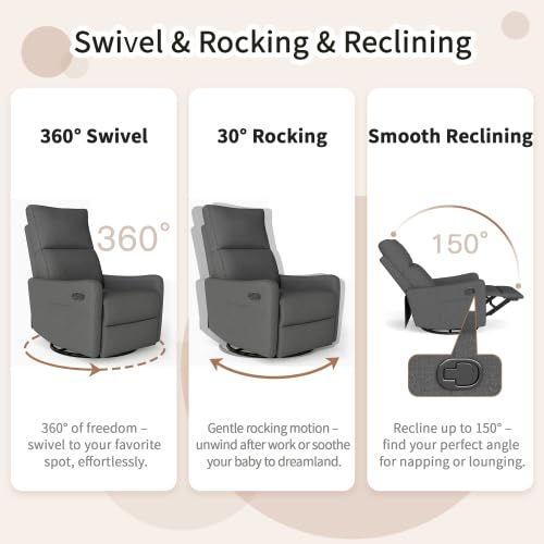 Manual Swivel Rocker Recliner Chair X25256