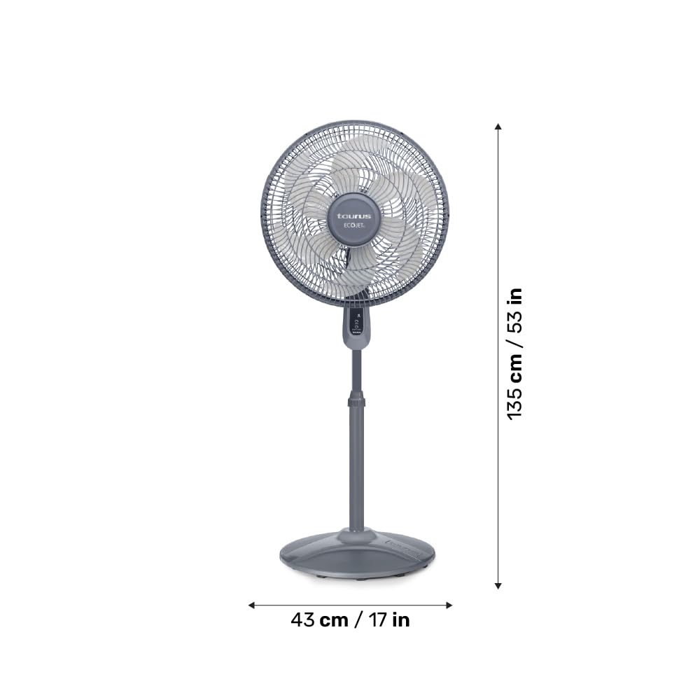 16” Pedestal Fan with Remote, Oscillating Standing Fan A84051