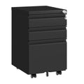 3 Drawer Black Steel File Cabinet with Lock M841