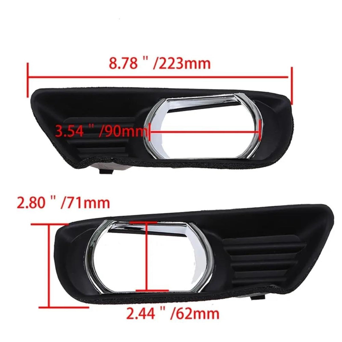 Front Bumper Fog Light Covers Bezel Hole Grilles N657901