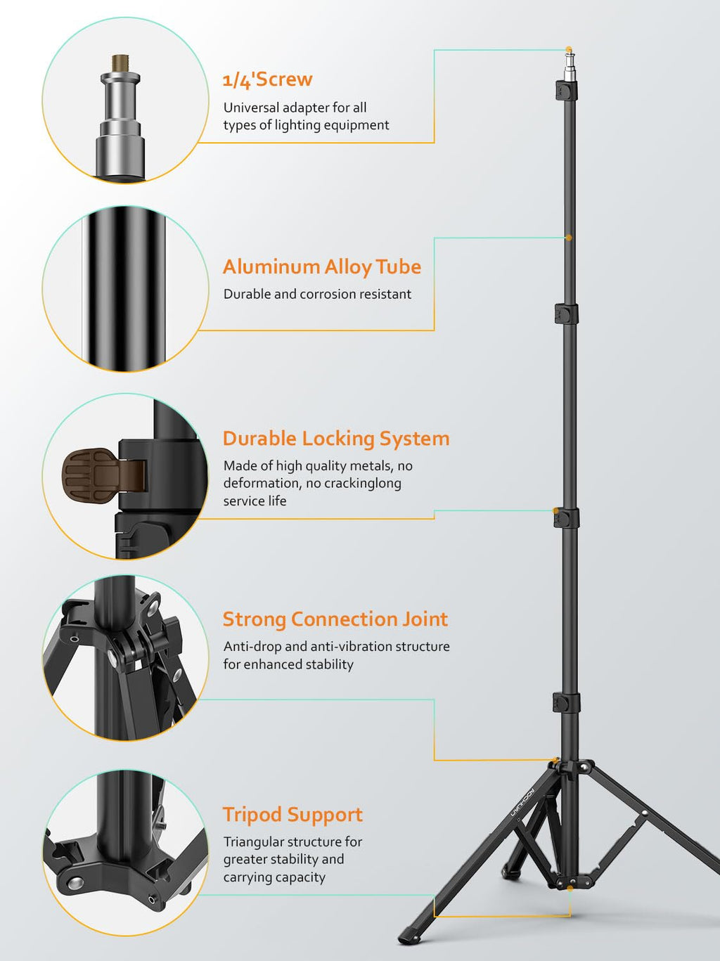 1.7M Aluminum Alloy Camera Tripod H838190