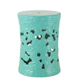 Teal Ceramic Garden Stool R7732