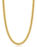 Cuban Link Chain Necklace 4mm 18K Gold Plated Stainless Steel M9907