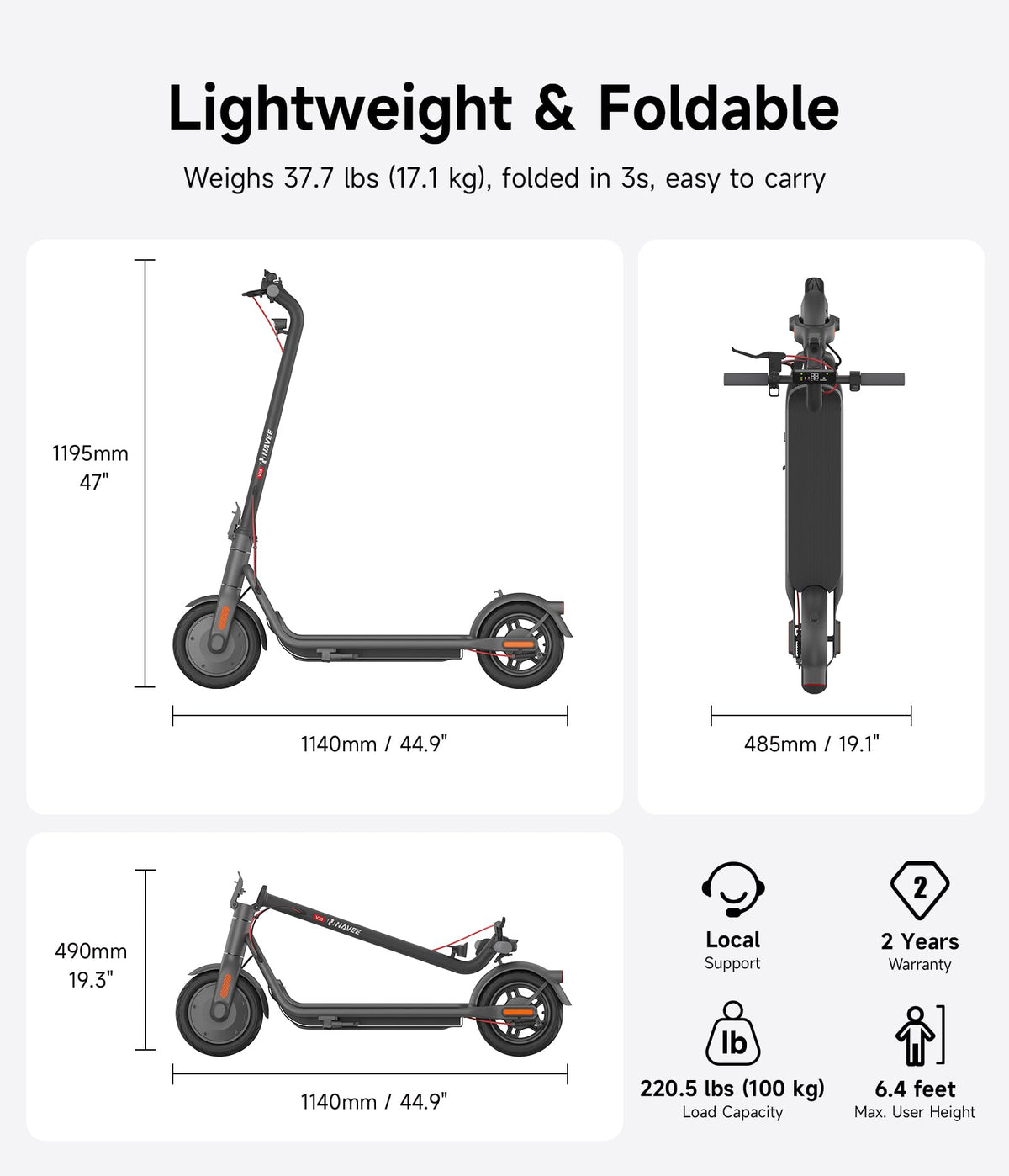 Electric Scooter with Dual Brake Suspension K527930
