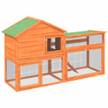 73 Inch 2 Tier Wooden Small Animal Cage Z58155