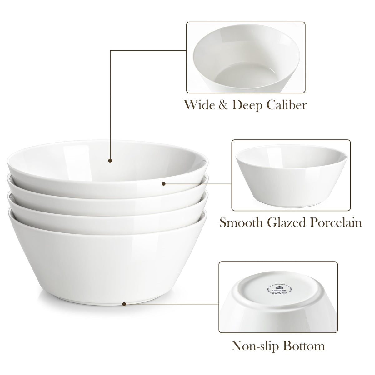 35 OZ Soup Bowls Set of 4 and 24 OZ Cereal Bowls Set of 6 R130