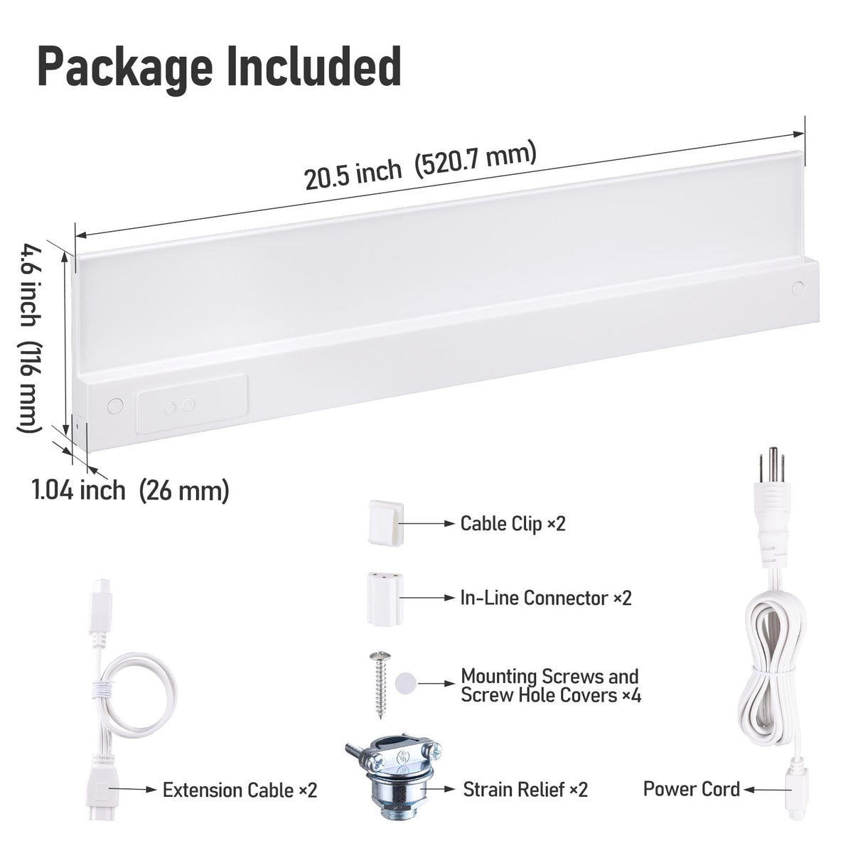 2-Pack Ultra-Slim LED Under Cabinet Lighting Q291840