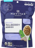 Organic Sun-Dried White Mulberries 8 oz Pack of 6 X321
