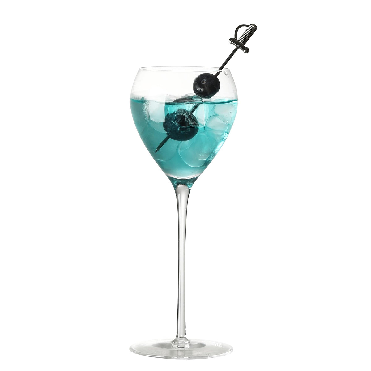 Hand Blown Crystal Cocktail Glasses Set of 6, 5.8Oz Clear B783
