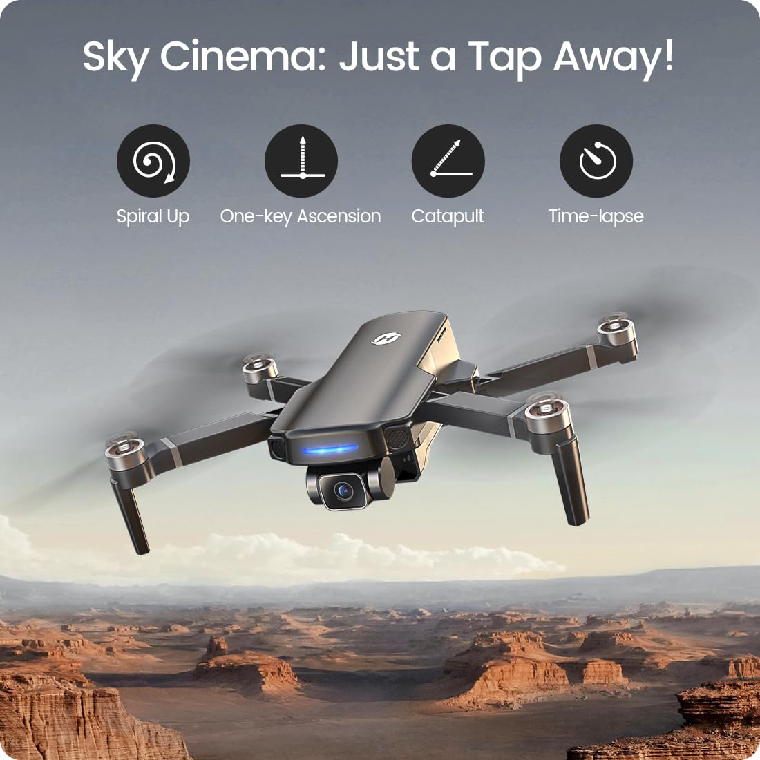 GPS 4K UHD Camera Foldable FPV RC Quadcopter P727006