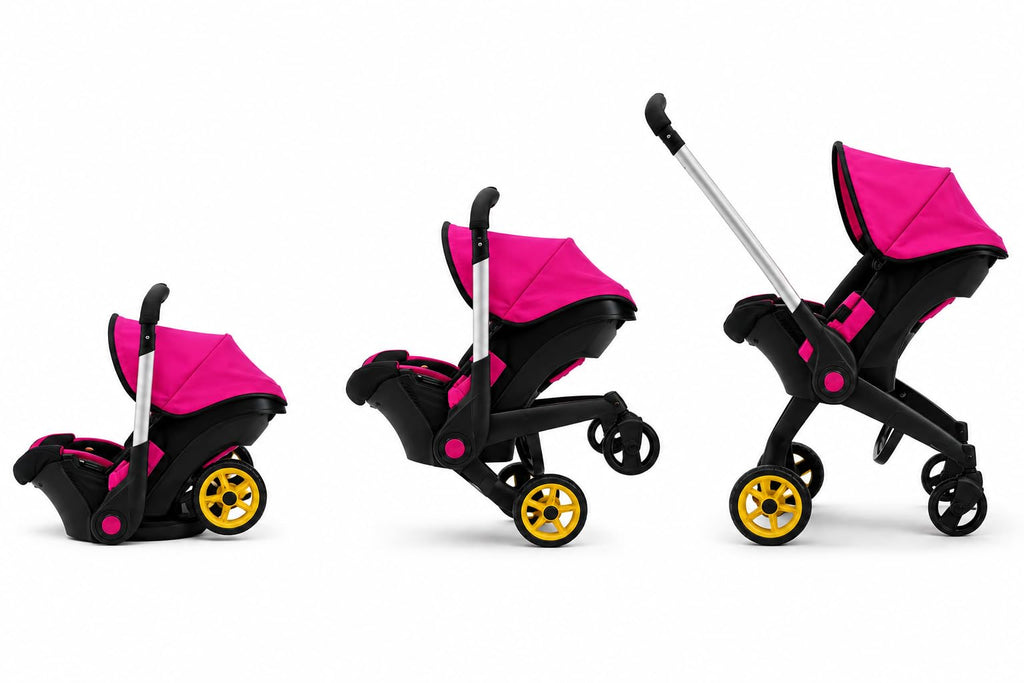 Pink Convertible 2 in 1 Doll Stroller and Car Seat A59311