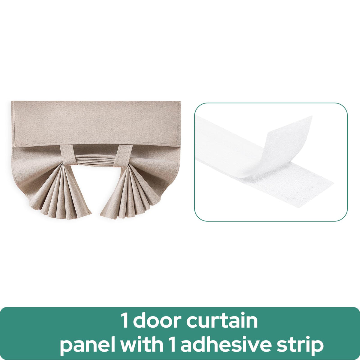 100% Blackout Linen Door Curtains 26x68 Inch K676