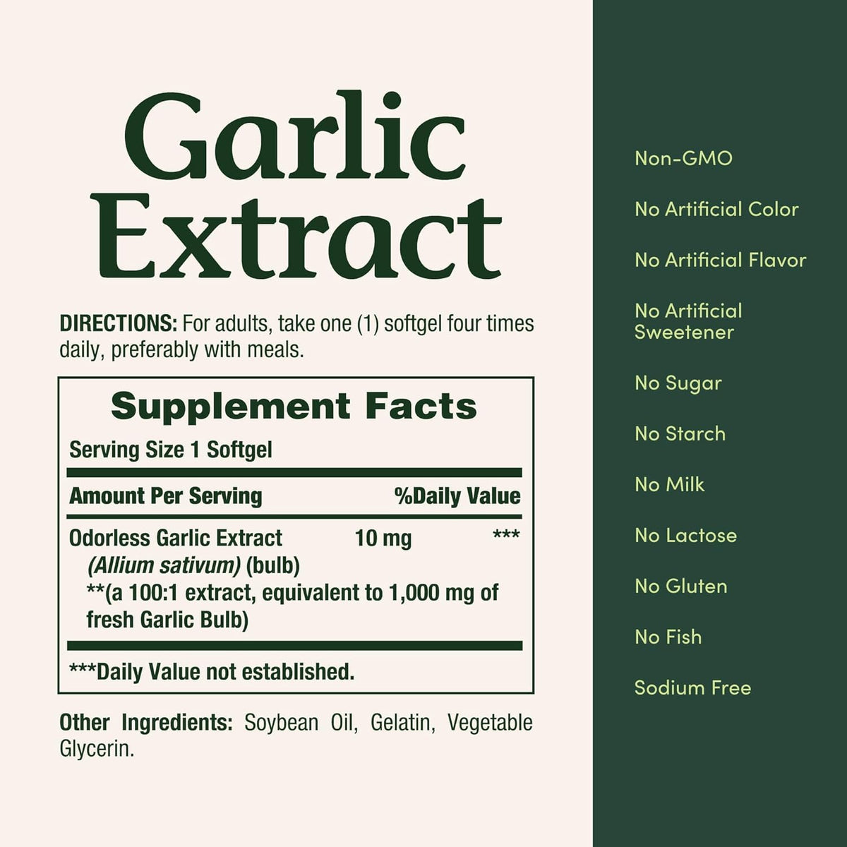 Garlic Extract 1000 mg Softgels Pack of 2 D495