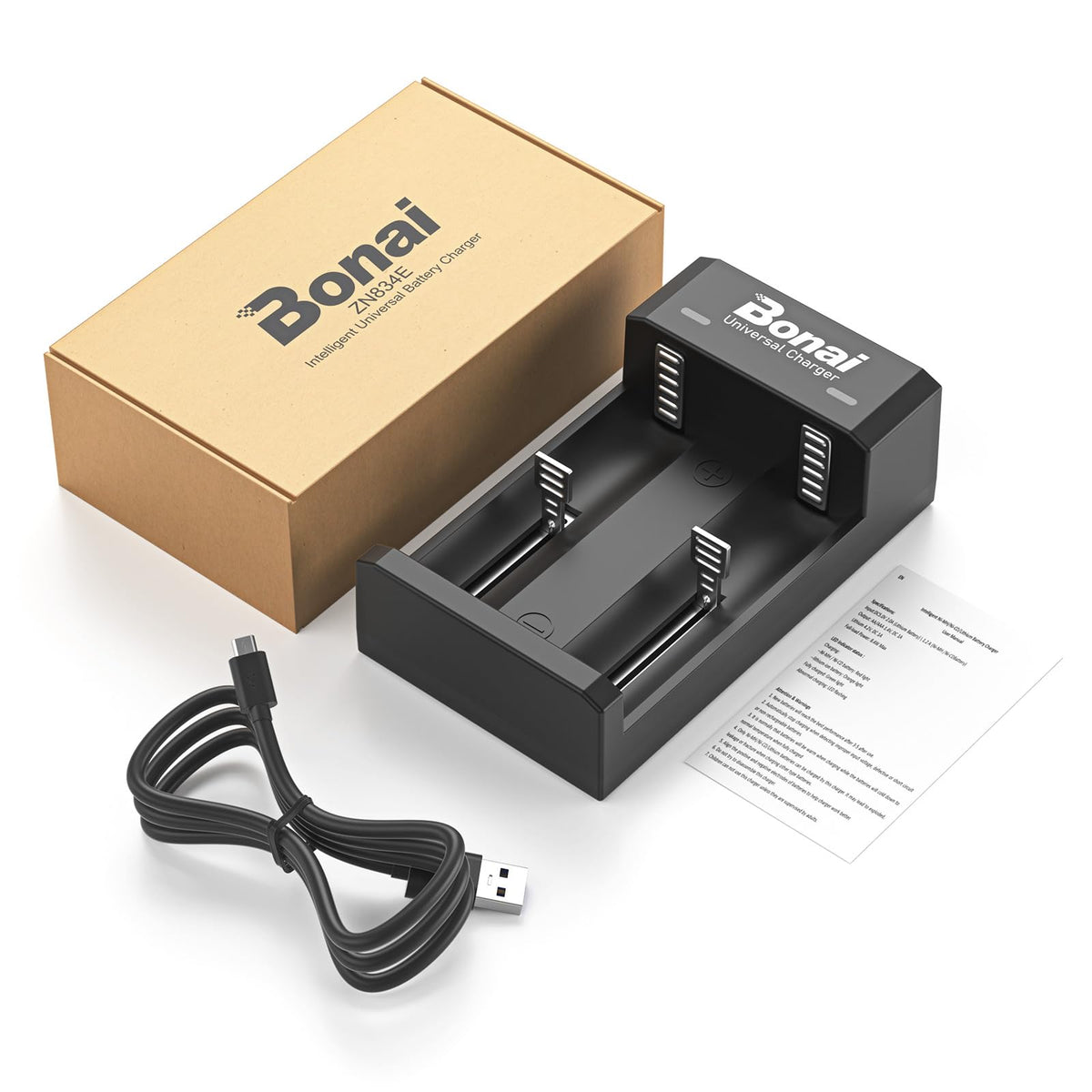 Battery Charger for AA AAA C D Rechargeable Batteries H907233