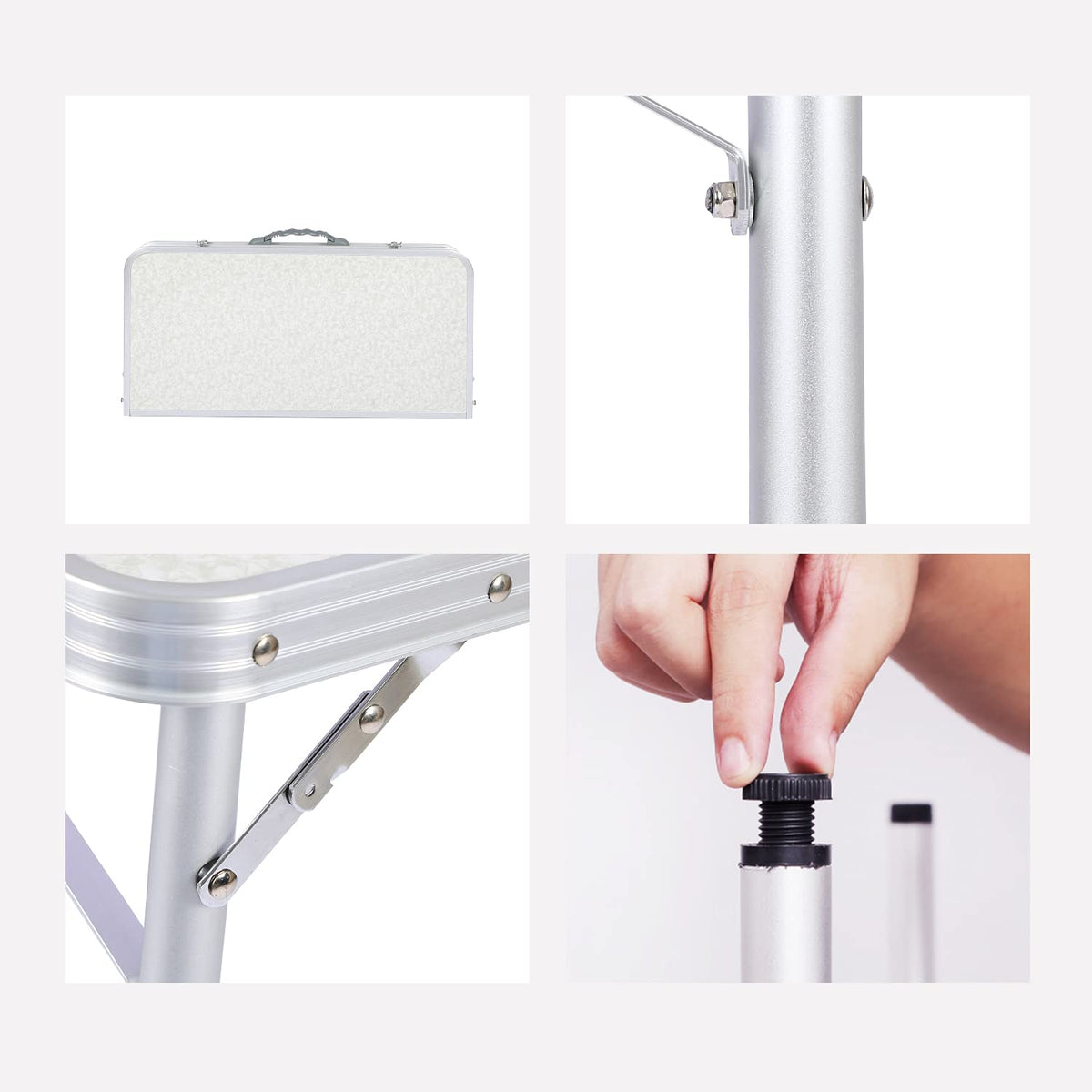 Small Square Folding Aluminum Camping Table E5703