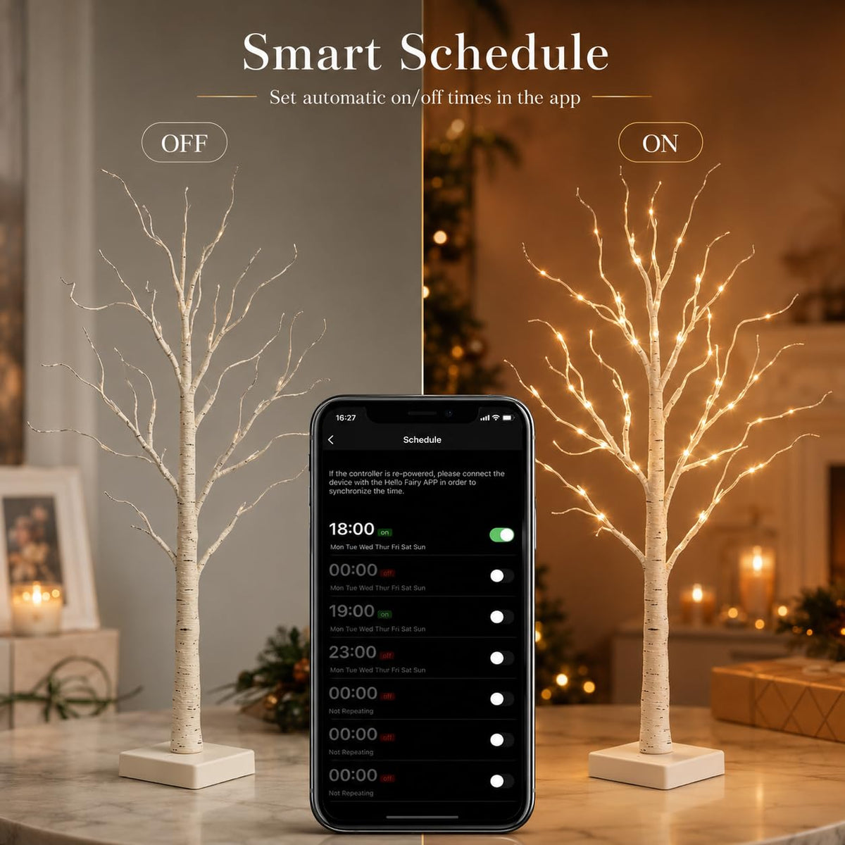 Birch Tree with Lights 2FT 2Pack R22858