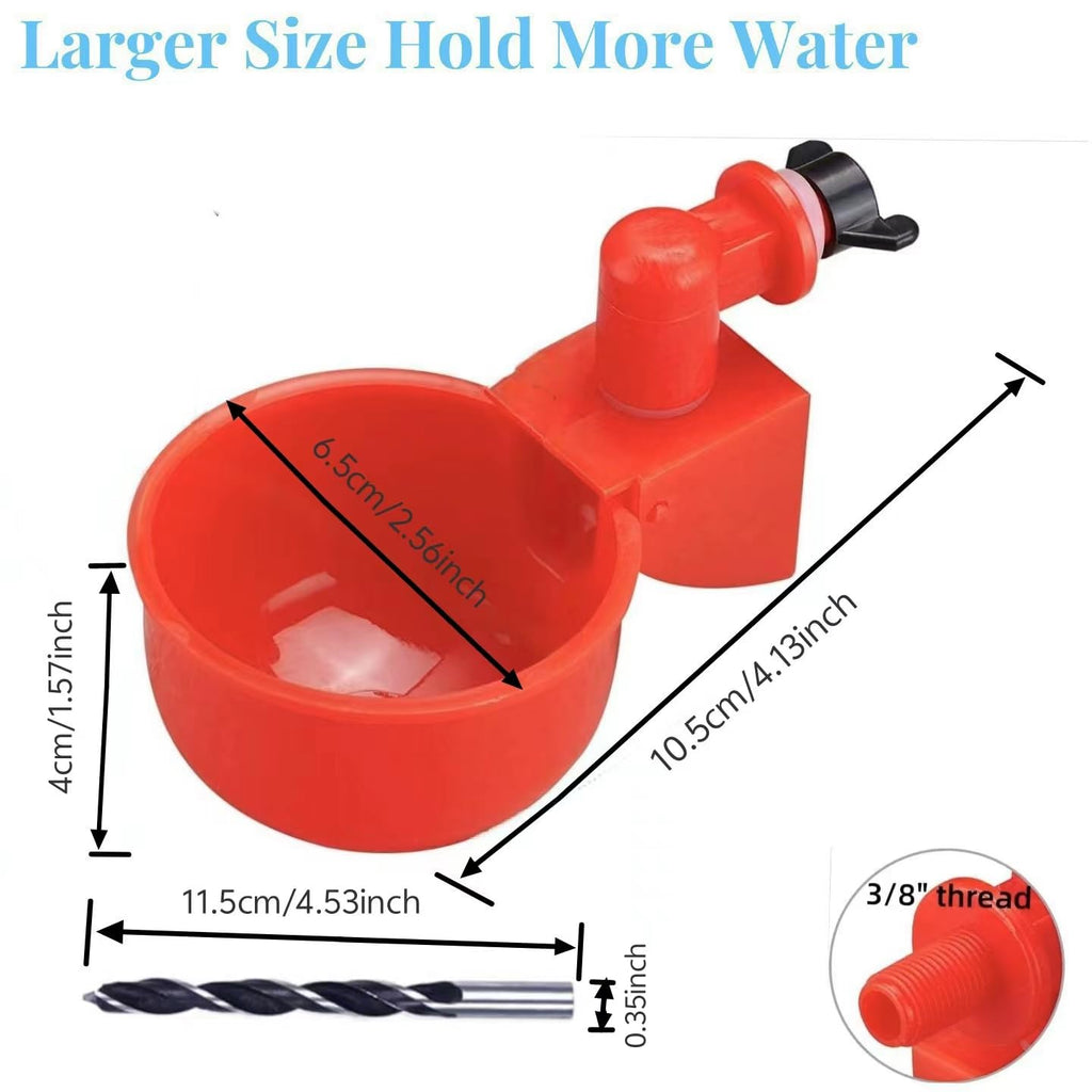 8 Pc Automatic Poultry Waterer Cups with Drill V35473