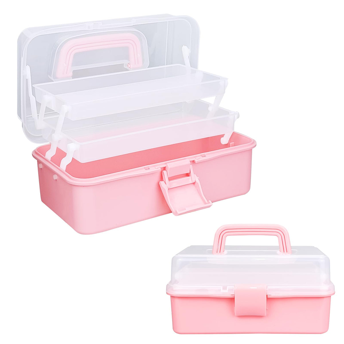 10 Inch 3 Layer Tackle Box Organizer with 2 Trays N2201
