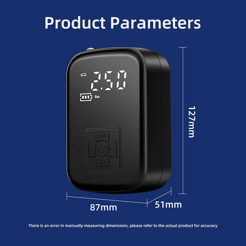 150 PSI Portable Air Compressor Tire Inflator with Pressure Gauge U702795