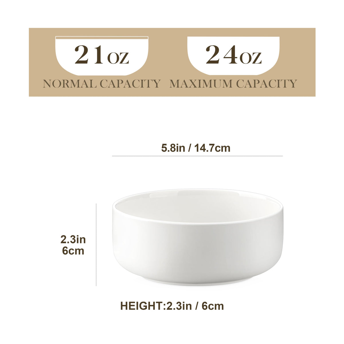 35 OZ Soup Bowls Set of 4 and 24 OZ Cereal Bowls Set of 6 R130
