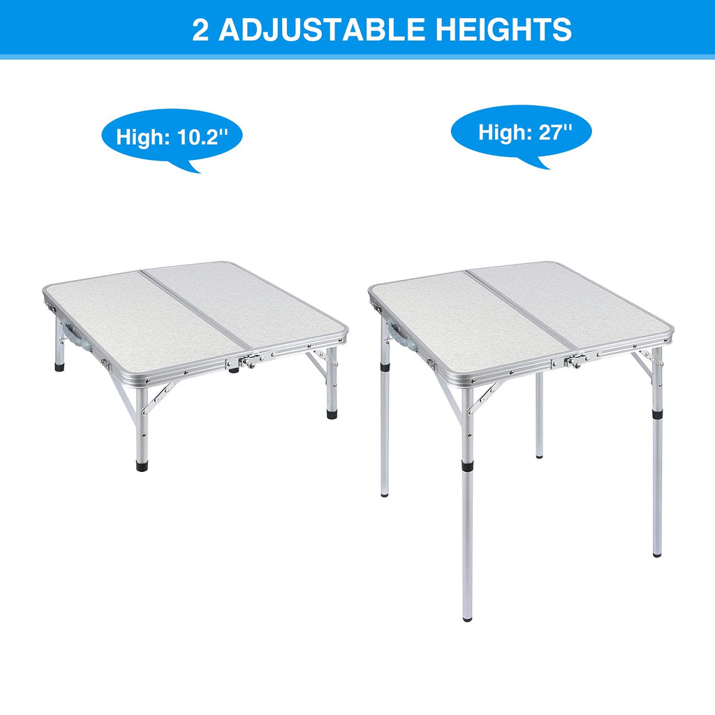 Small Square Folding Aluminum Camping Table E5703