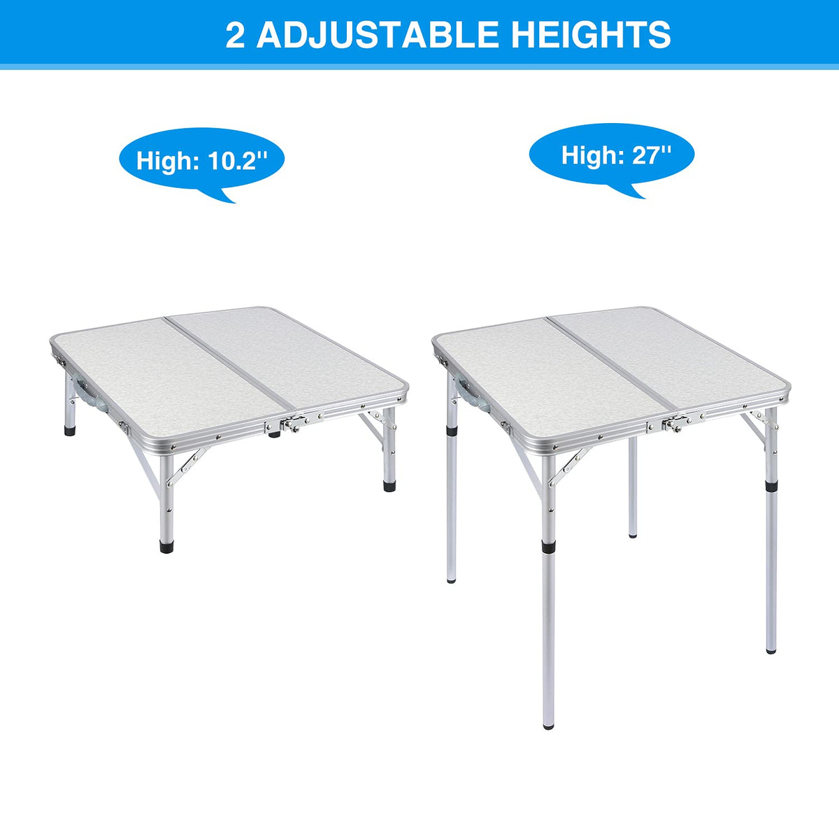 Small Square Folding Aluminum Camping Table E5703