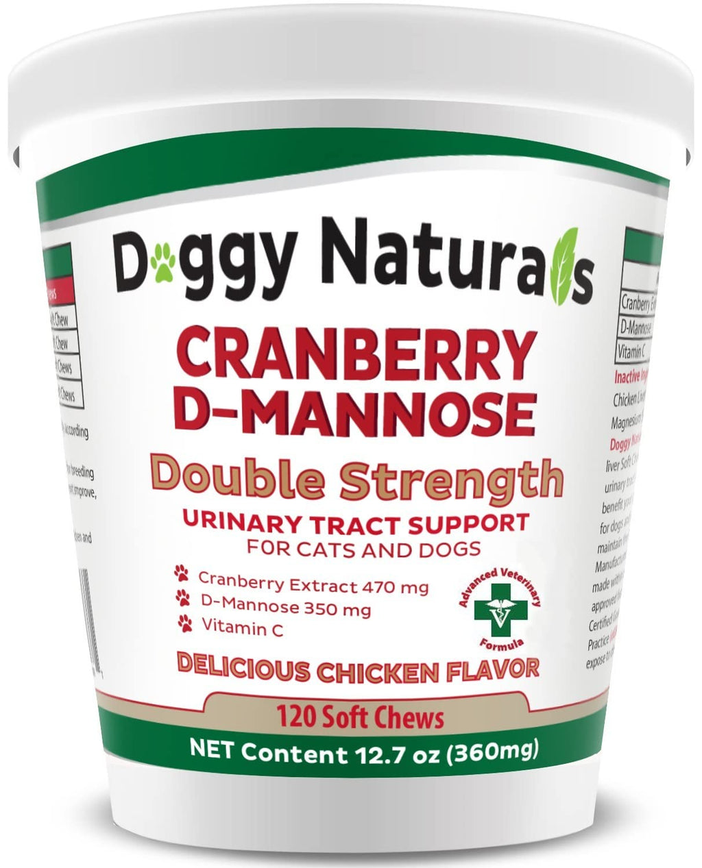 Cranberry D-Mannose Soft Chew 11.4 oz 120 Count V312