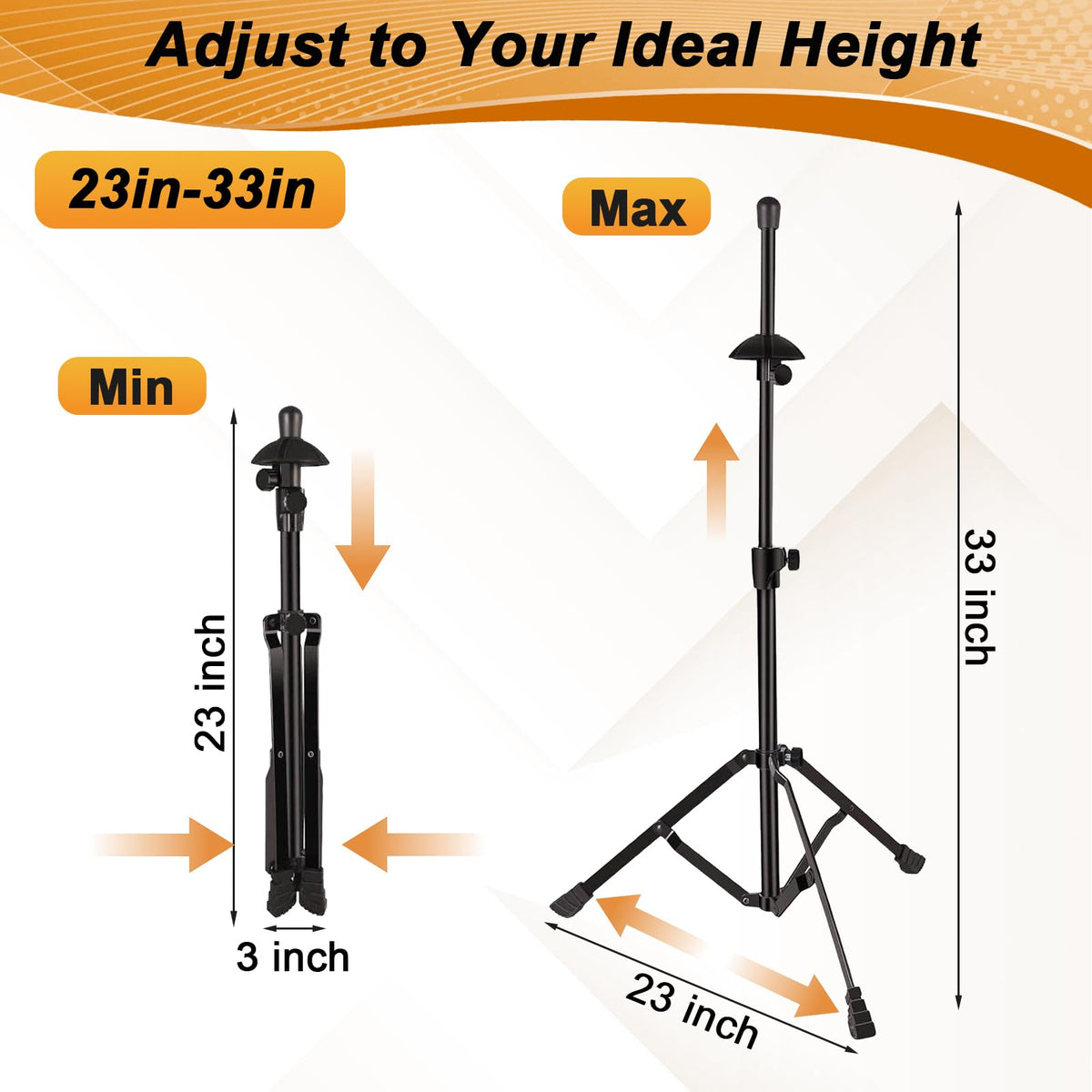 Adjustable Height Retractable Trombone Stand U711