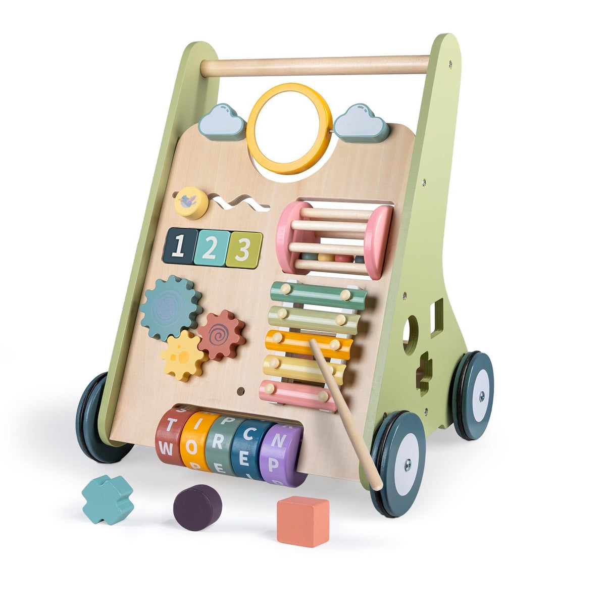 Wooden Baby Walker with Wheels W4851