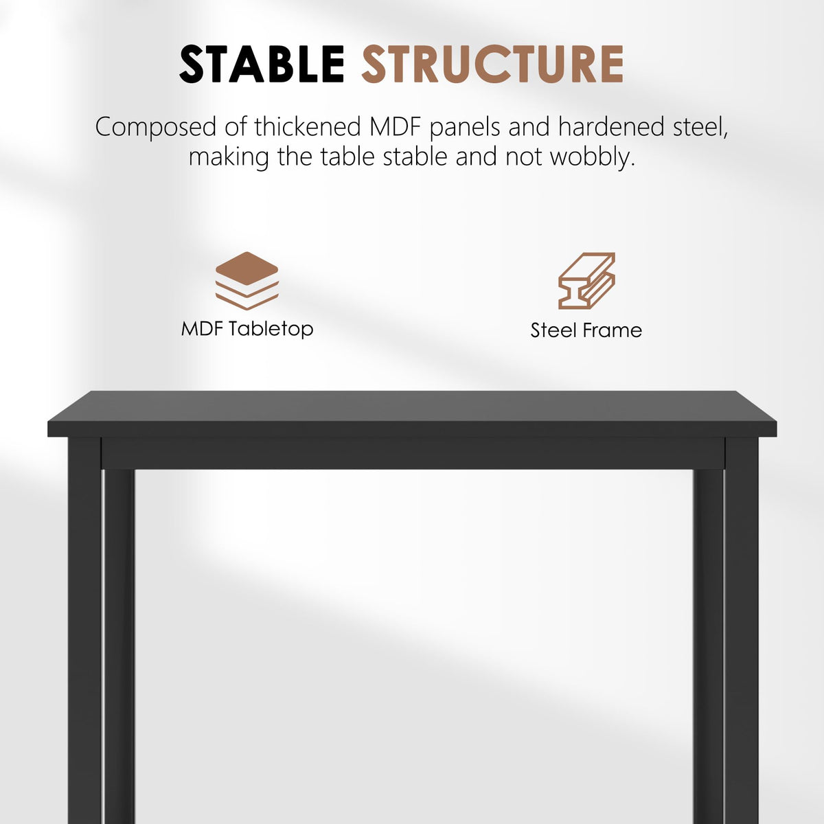 Small Square Dining Table 31.5inch Black L81476