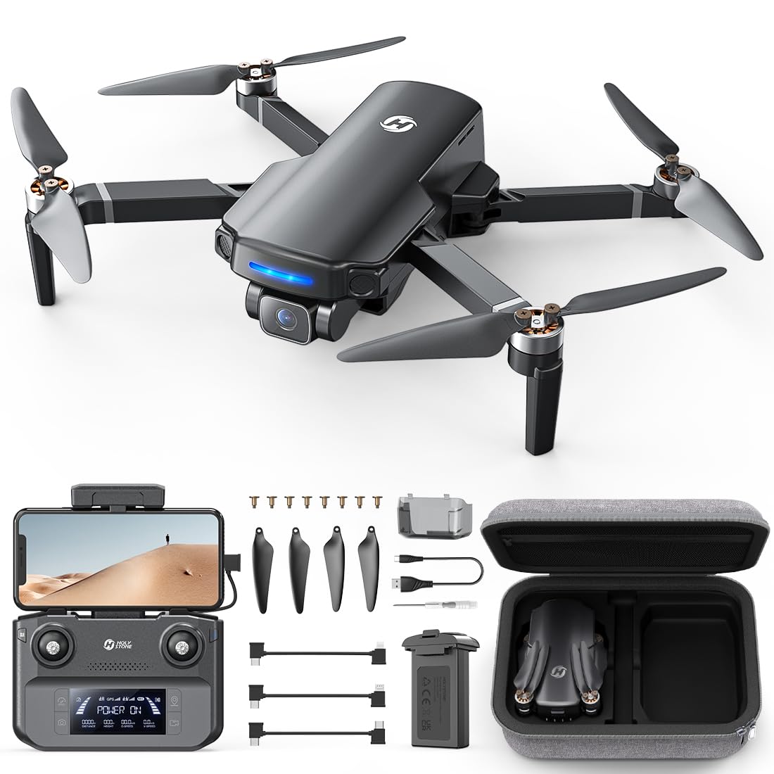 GPS 4K UHD Camera Foldable FPV RC Quadcopter P727006