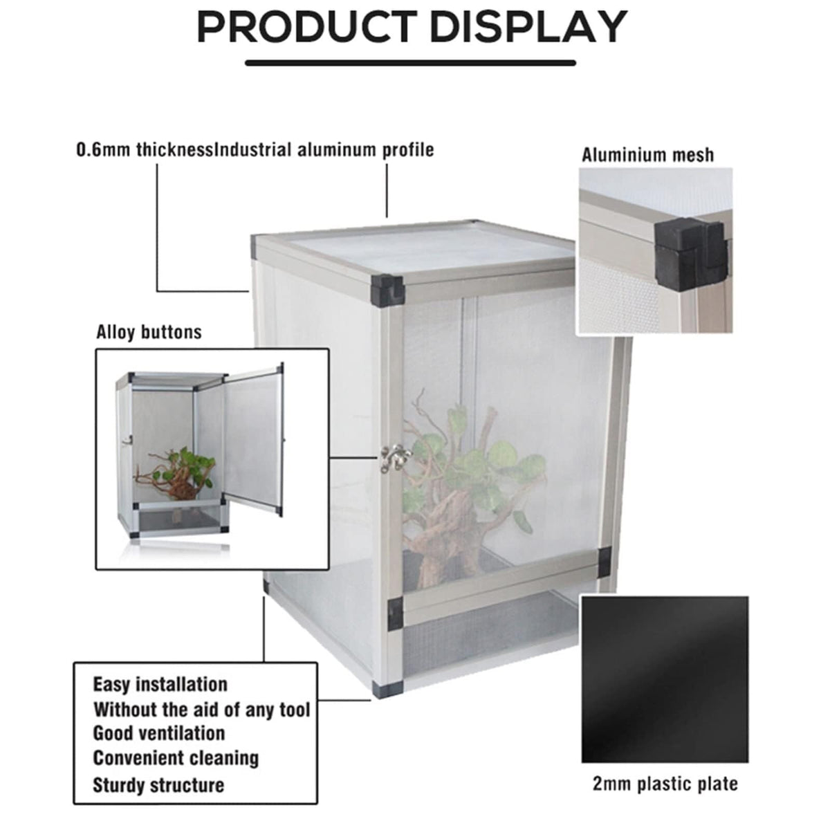 Aluminum Insect Breeding Box Reptile Habitat B30395