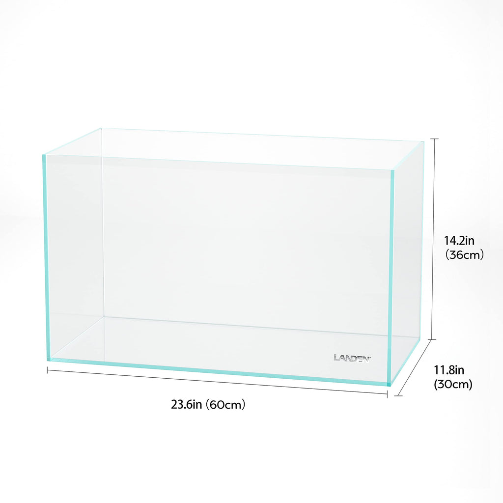 16 Gallon Ultra Clear Glass Rimless Fish Tank T30059