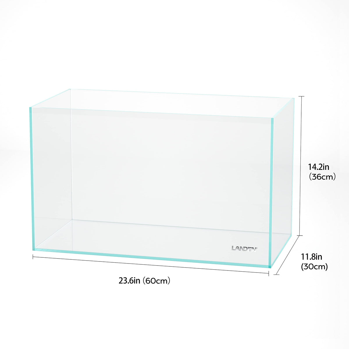 16 Gallon Ultra Clear Glass Rimless Fish Tank T30059