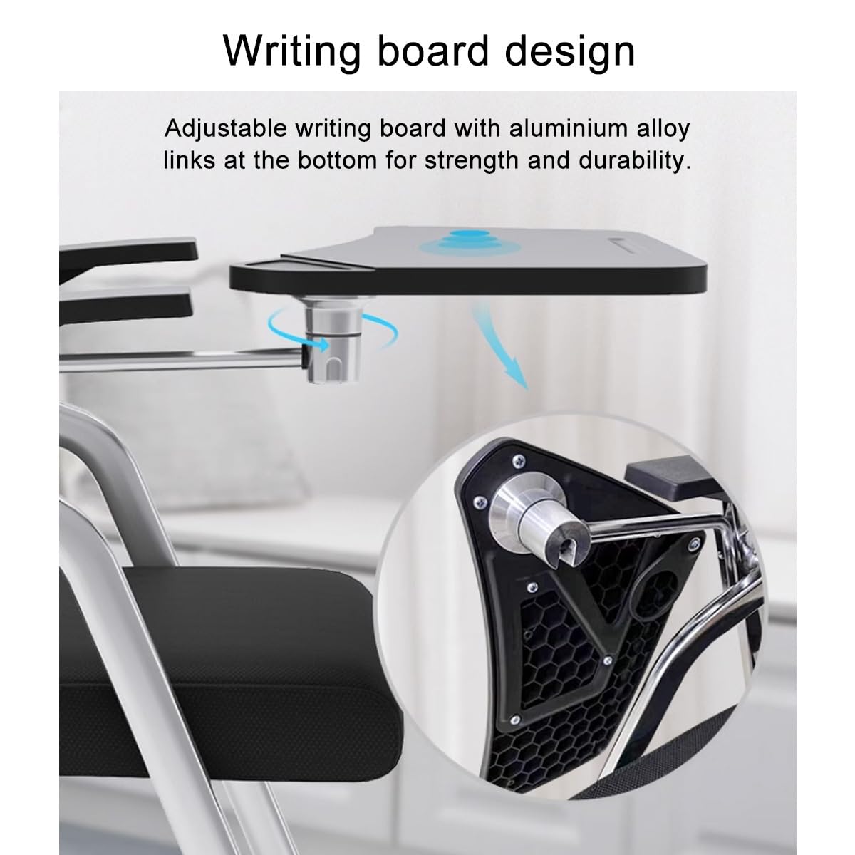Mesh Guest Chair with Tablet Arm H9115