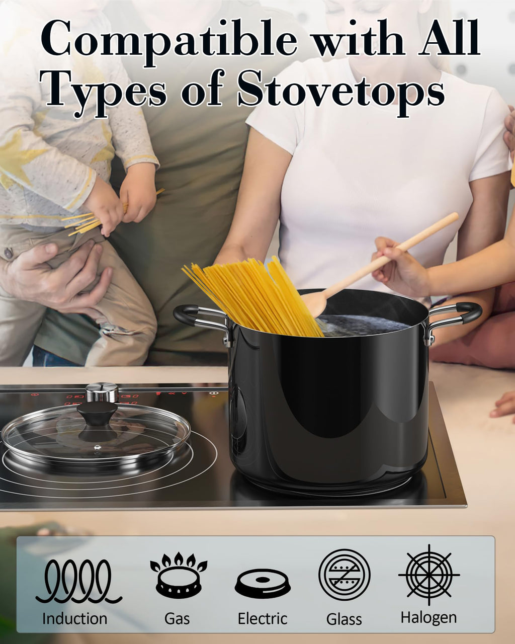 10.5 Quart Non Stick Stock Pot with Lid E9928