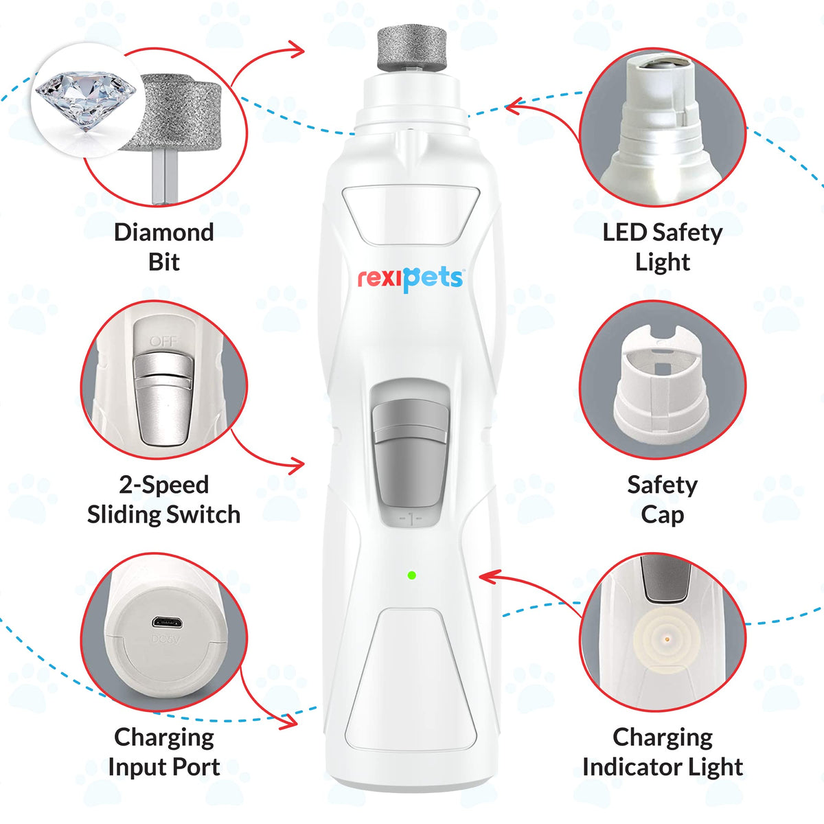 Rechargeable Electric Pet Nail Grinder X2177