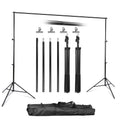 6.5x10FT Portable Backdrop Stand Kit with 4 Steel Clamps Carrying Bag C306389