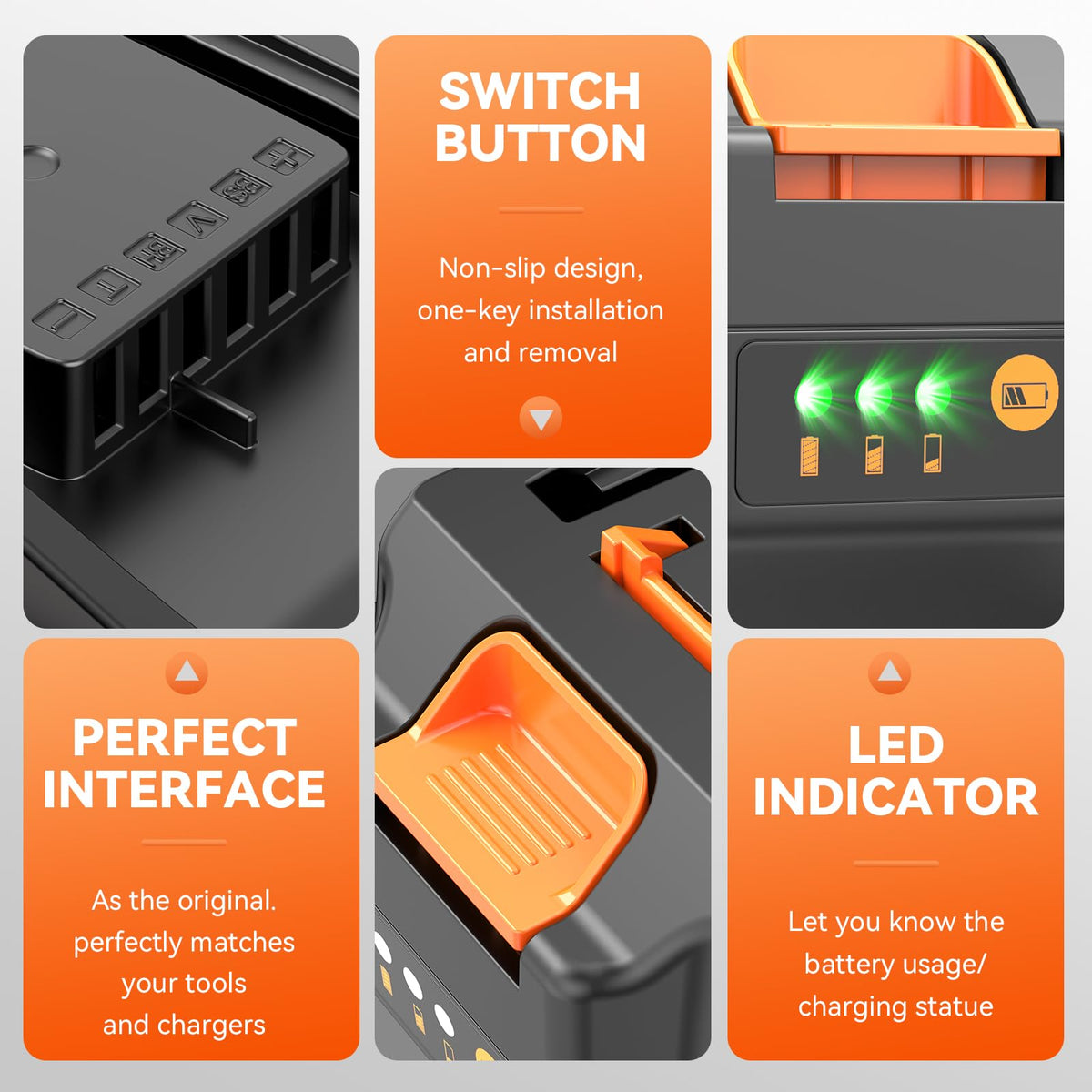 20V Lithium ion Battery 6.0Ah 2 Pack E587