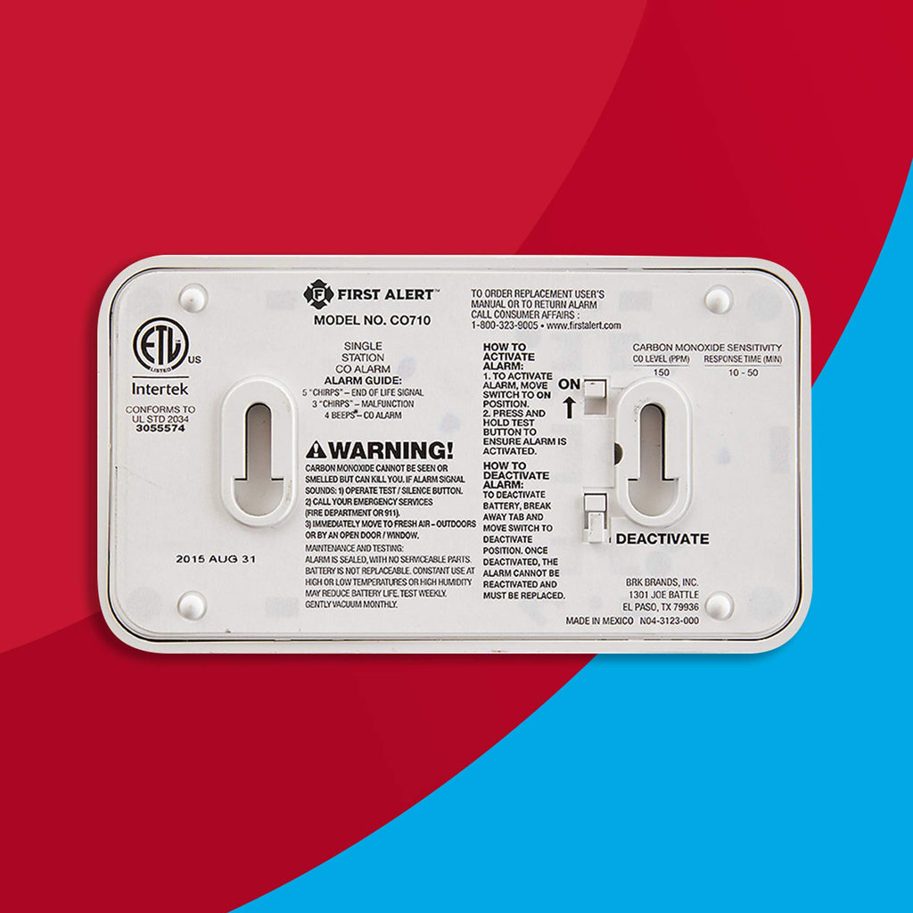 10-Year Battery Carbon Monoxide Alarm with Digital Display U737106