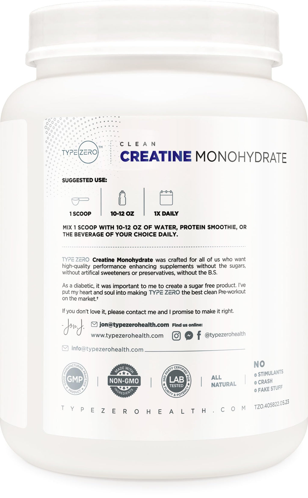 Unflavored Micronized Creatine Monohydrate 1 KG E428