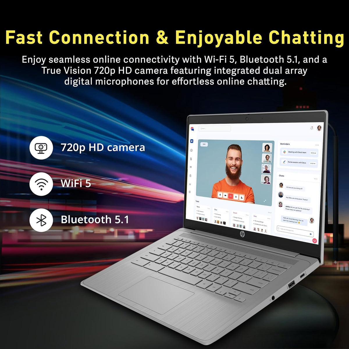 14" HD Chromebook, Quad-Core Celeron, 4GB RAM, 192GB Storage P6734