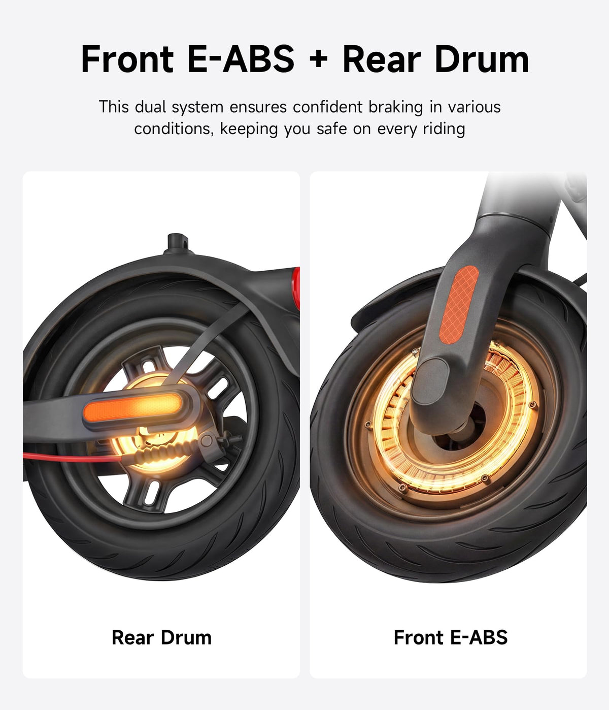 Electric Scooter with Dual Brake Suspension K527930
