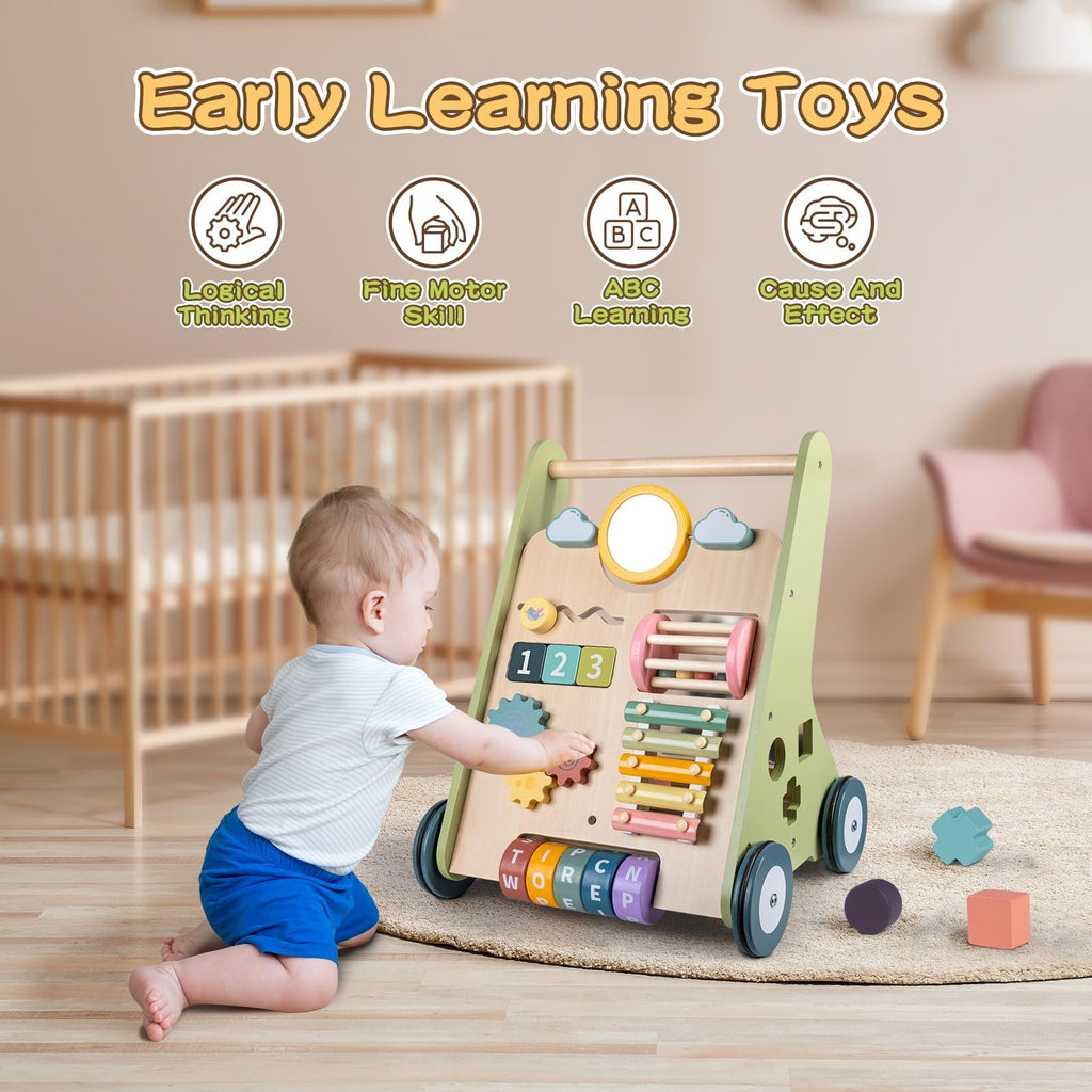 Wooden Baby Walker with Wheels W4851