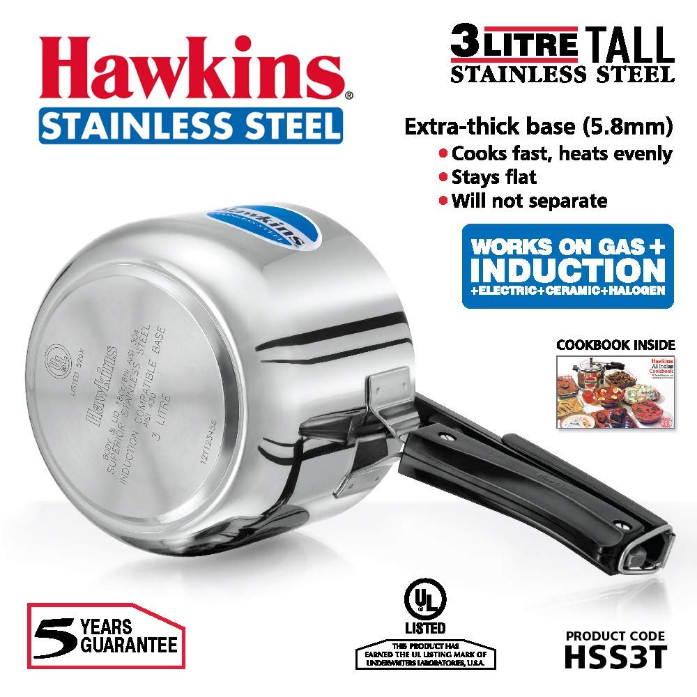 Stainless Steel Pressure Cooker, 3 Litres H464366