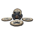 Resin Bear Coaster Set with 4 Coasters and Holder N6380