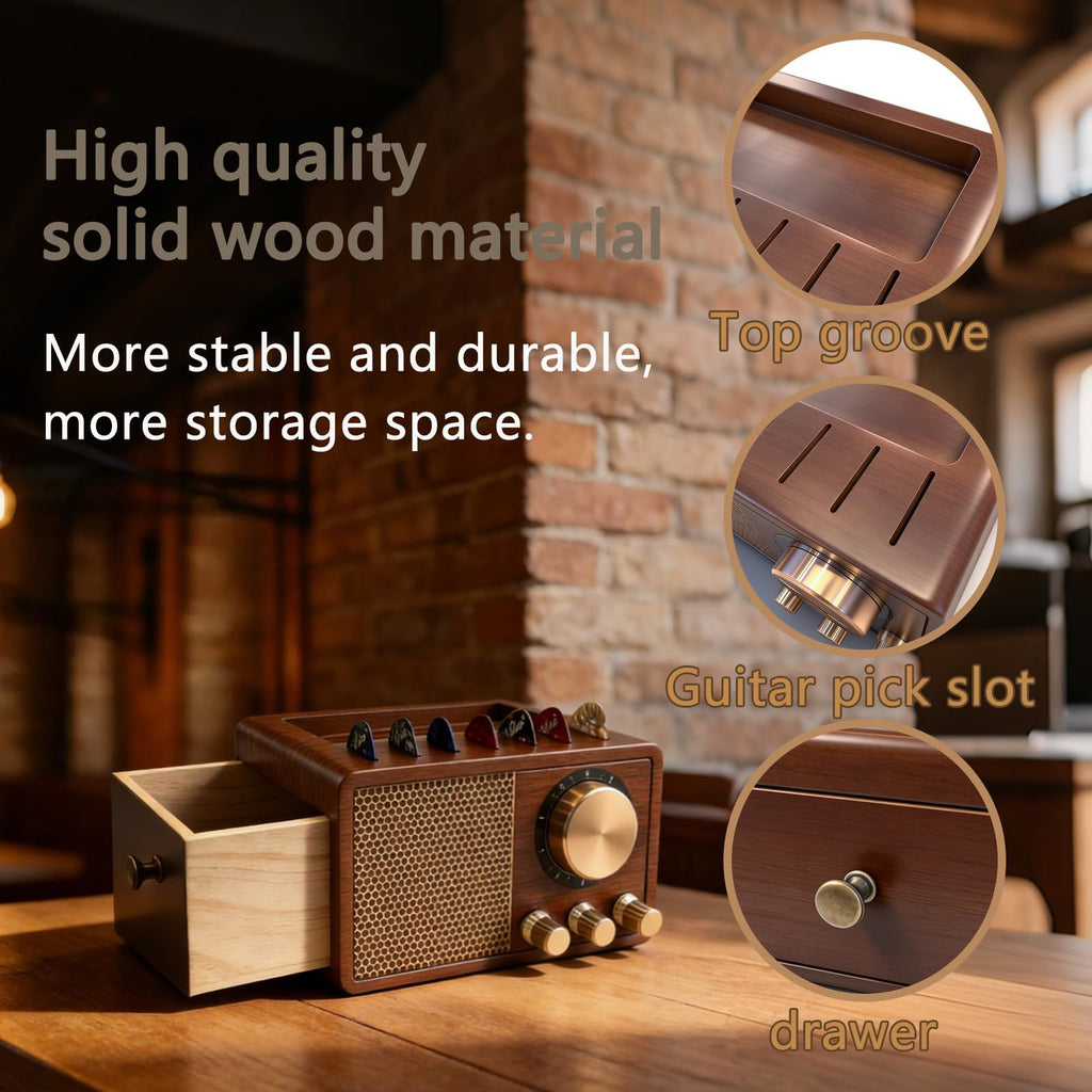 Wooden Guitar Pick Holder B6346