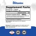 Cinnamon Capsules 4,000 mg Equivalent 180 Capsules V6003